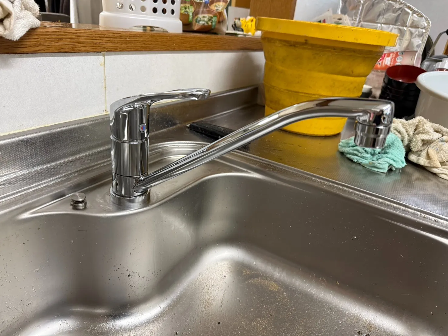 【富山県射水市】キッチンの水栓交換の即日対応